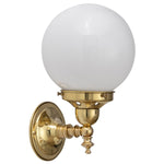 Koscina Wall Light with 6'' Opal Gloss Sphere by Lode Lighting