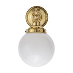 Koscina Wall Light with 6'' Opal Gloss Sphere by Lode Lighting