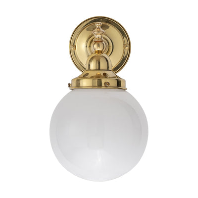 Koscina Wall Light with 6'' Opal Gloss Sphere by Lode Lighting