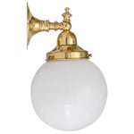 Koscina Wall Light with 6'' Opal Gloss Sphere by Lode Lighting