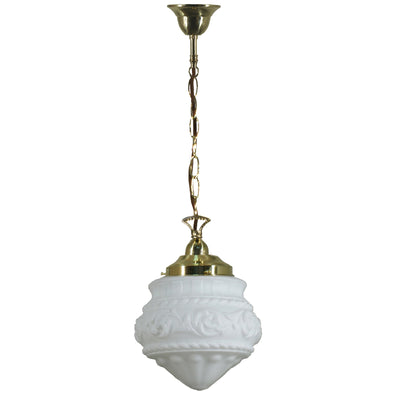 Single Chain Pendant With 8" Premier Opal Matt Glass