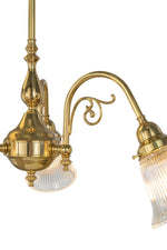 Victoriana 3 Light Pendant with Zipper 23 Clear Shades by Lode Lighting
