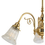 Victoriana 3 Light Pendant with Zipper 23 Clear Shades by Lode Lighting