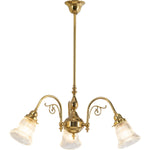 Victoriana 3 Light Pendant with Zipper 23 Clear Shades by Lode Lighting
