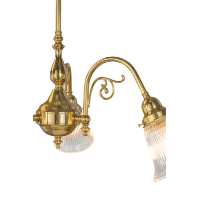 Victoriana 3 Light Pendant with Zipper 23 Clear Shades by Lode Lighting