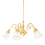 Victoriana 5 Light Pendant with Zipper 23 Clear Shades by Lode Lighting