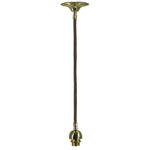Single Cloth Cord Suspension Set Complete With Lamp Holder