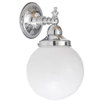 Koscina Wall Light with 6'' Sphere Opal Gloss by Lode Lighting