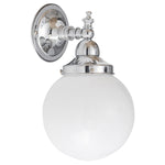 Koscina Wall Light with 6'' Sphere Opal Gloss by Lode Lighting
