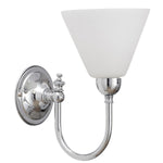 Loxton Wall Light Chrome With Cono Glass by Lode Lighting