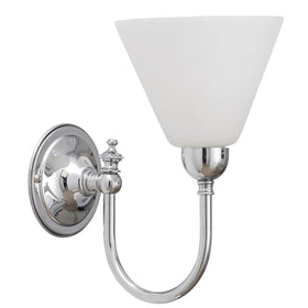 Loxton Wall Light Chrome With Cono Glass by Lode Lighting