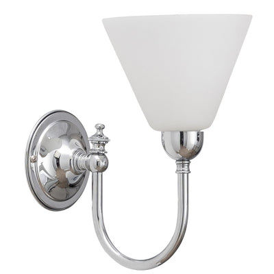 Loxton Wall Light Chrome With Cono Glass by Lode Lighting