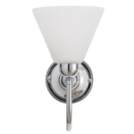 Loxton Wall Light Chrome With Cono Glass by Lode Lighting