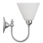 Loxton Wall Light Chrome With Cono Glass by Lode Lighting