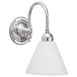 Loxton Wall Light Chrome With Cono Glass by Lode Lighting