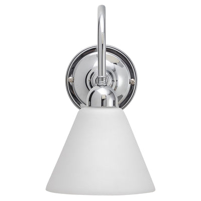 Loxton Wall Light Chrome With Cono Glass by Lode Lighting