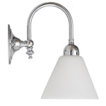 Loxton Wall Light Chrome With Cono Glass by Lode Lighting