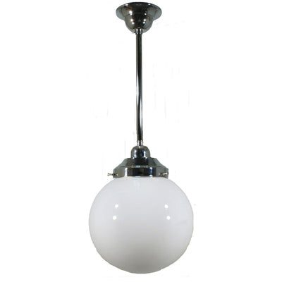 Single Rod Pendant Light With 8" Sphere