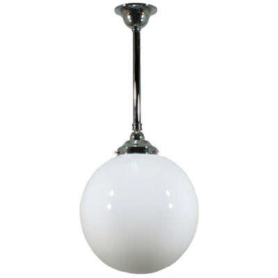 Single Rod Pendant Light With 12" Sphere