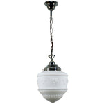 Single Chain Pendant With 8" Senator Opal Matt Glass