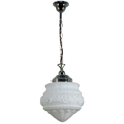 Single Chain Pendant With 8" Premier Opal Matt Glass