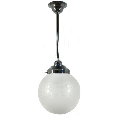 Single Rod Pendant Light With 8" Sheffield