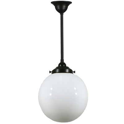 Single Rod Pendant Light With 10" Sphere