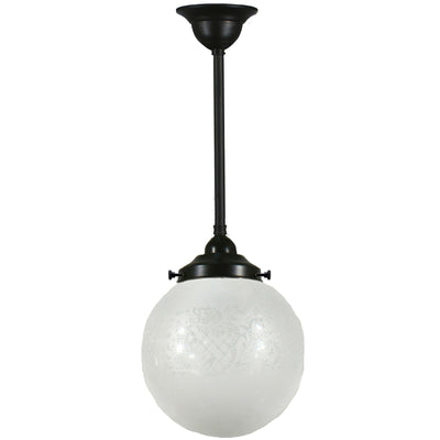 Single Rod Pendant Light With 8" Sheffield