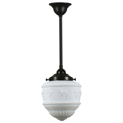 Single Rod Pendant Light  With 8" Senator