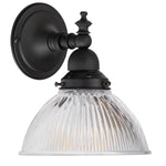 Koscina Wall Light Patina Black With Claredon Small Glass