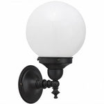 Koscina Wall Light Patina Black With Sphere 6"