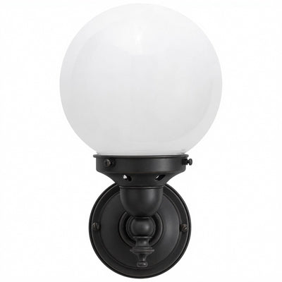 Koscina Wall Light Patina Black With Sphere 6"