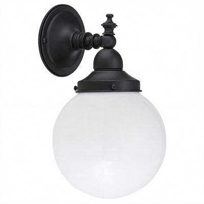 Koscina Wall Light Patina Black With Sphere 6"