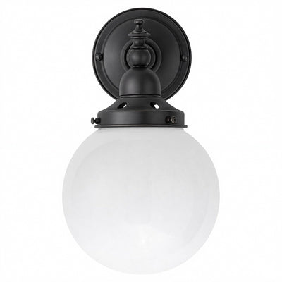 Koscina Wall Light Patina Black With Sphere 6"