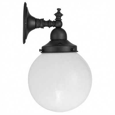 Koscina Wall Light Patina Black With Sphere 6"