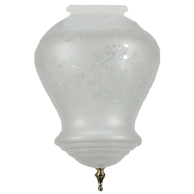 Cambridge Large Frost Etched Glass PB Suit 4 1/4" Gallery