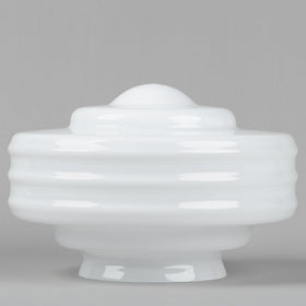 Detroit Small Glass Shade 4 1/4" Fitter Opal Gloss
