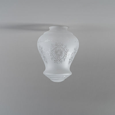 Cambridge Large Frost Etch Shade Glass Only No Finial by Lode Lighting
