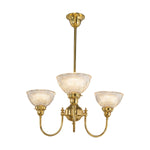 Luke 3Lt Pendant Arms Up Claredon Clear Shades by Lode Lighting