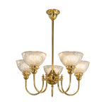 Luke 5Lt Pendant Arms Up Claredon Clear Shades by Lode Lighting