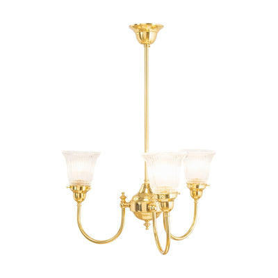 Luke 3Lt Pendant Arms Up Zipper 23 Clear Shades by Lode Lighting
