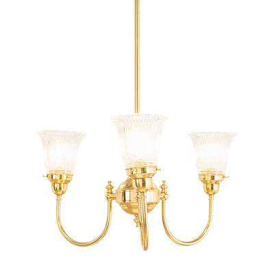 Luke 3Lt Pendant Arms Up Zipper 23 Clear Shades by Lode Lighting