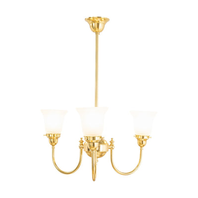 Luke 3Lt Pendant Arms Up Zipper 23 Frost Shades by Lode Lighting