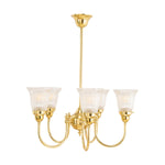 Luke 5Lt Pendant Arms Up Zipper 23 Clear Shades by Lode Lighting