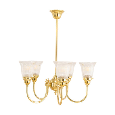 Luke 5Lt Pendant Arms Up Zipper 23 Clear Shades by Lode Lighting