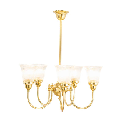 Luke 5Lt Pendant Arms Up Zipper 23 Clear Shades by Lode Lighting