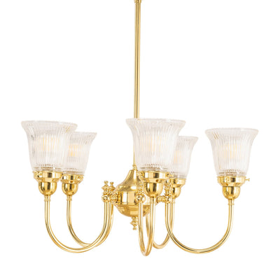 Luke 5Lt Pendant Arms Up Zipper 23 Clear Shades by Lode Lighting
