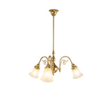 Victoriana 3Lt Pendant With Zipper 23 Frost Shades by Lode Lighting