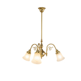 Victoriana 3Lt Pendant With Zipper 23 Frost Shades by Lode Lighting