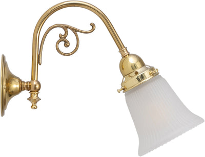 Victoriana Wall Bracket With Zipper 23 Frost Shade by Lode Lighting